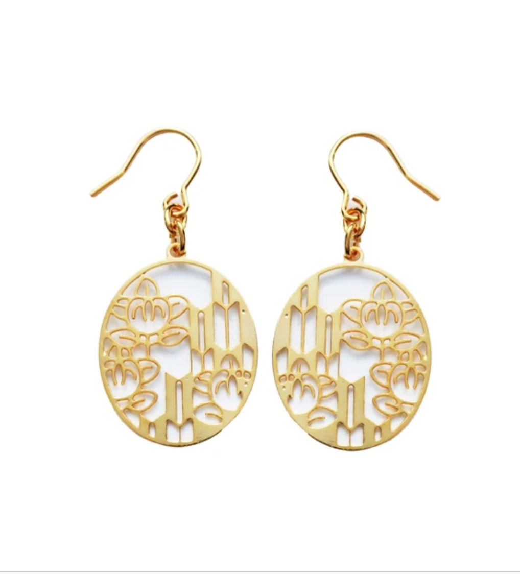 Japanese Kabuki Paper-Cut Earrings
