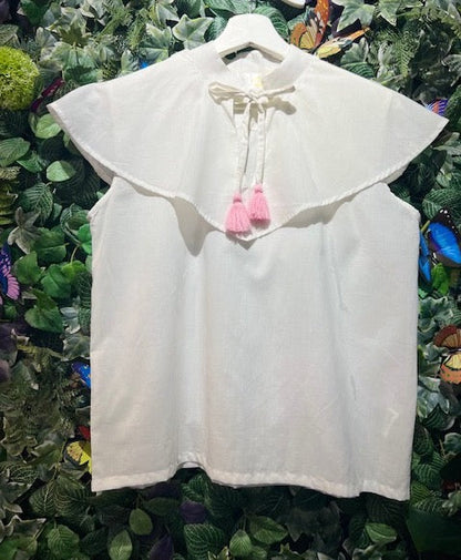The Sleeveless Collar Blouse — Plain